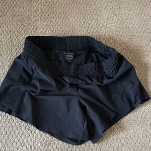 Athleta Black Athletic Running Shorts with Perforated Sides